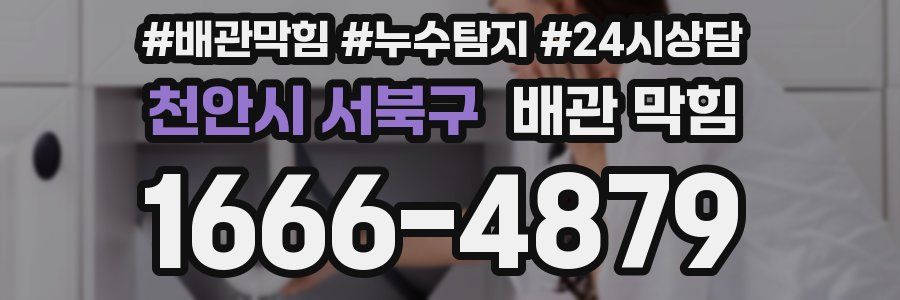 천안시 서북구 배관 막힘