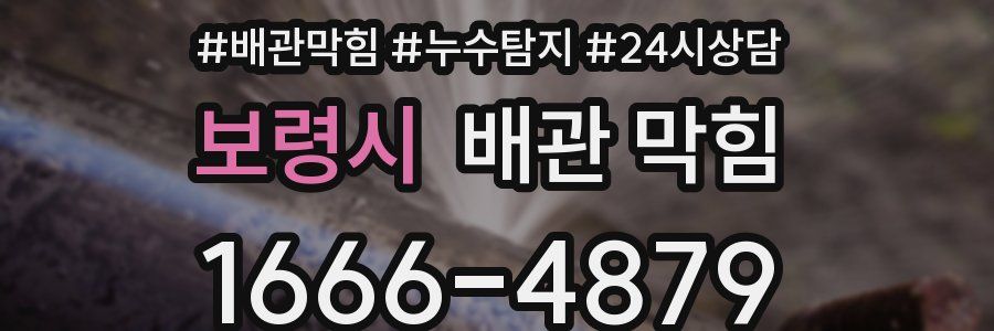 보령시 배관 막힘