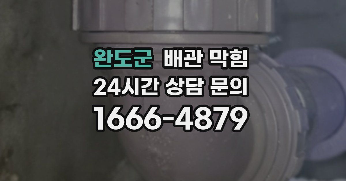 완도군 배관 막힘