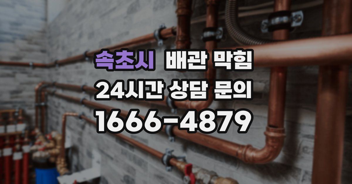 속초시 배관 막힘
