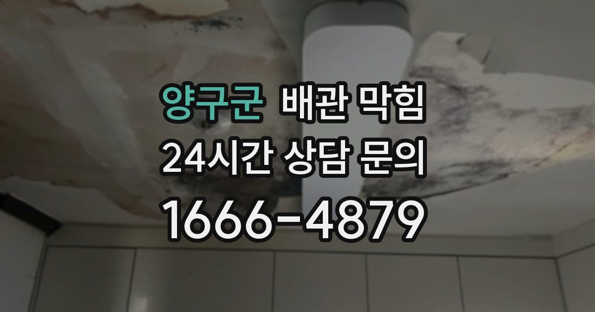 양구군 배관 막힘