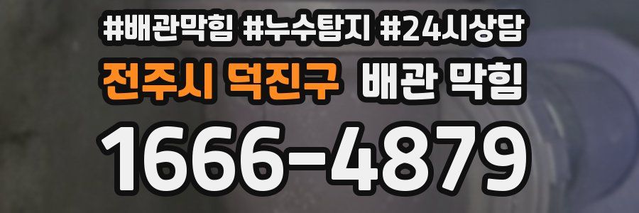 전주시 덕진구 배관 막힘
