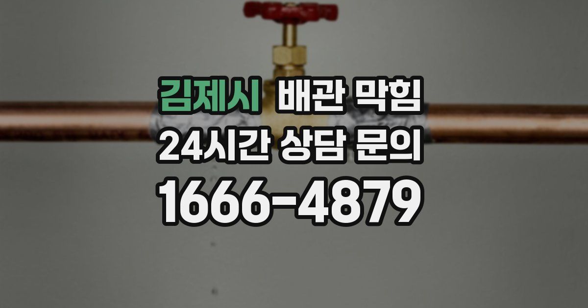 김제시 배관 막힘