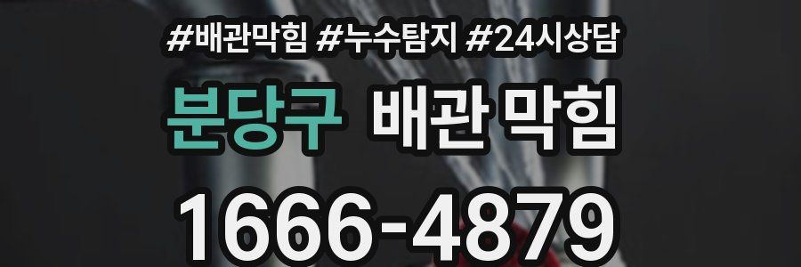 분당구 배관 막힘