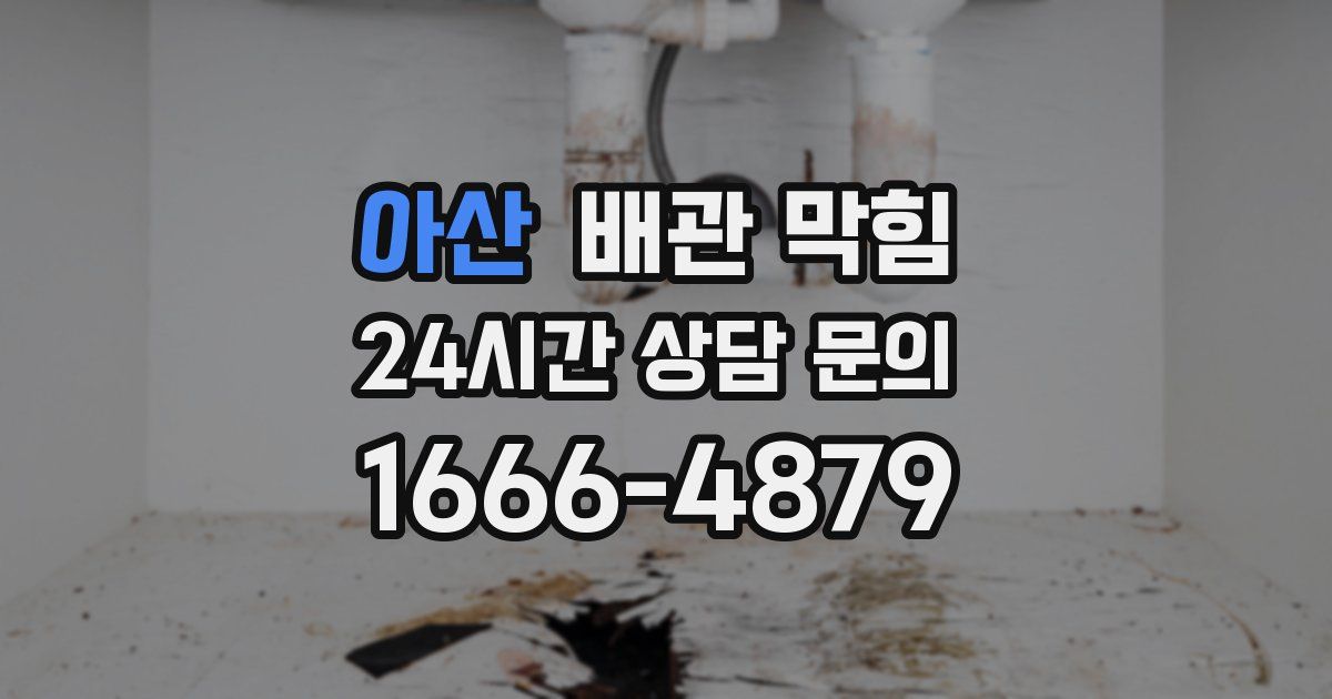 아산 배관 막힘