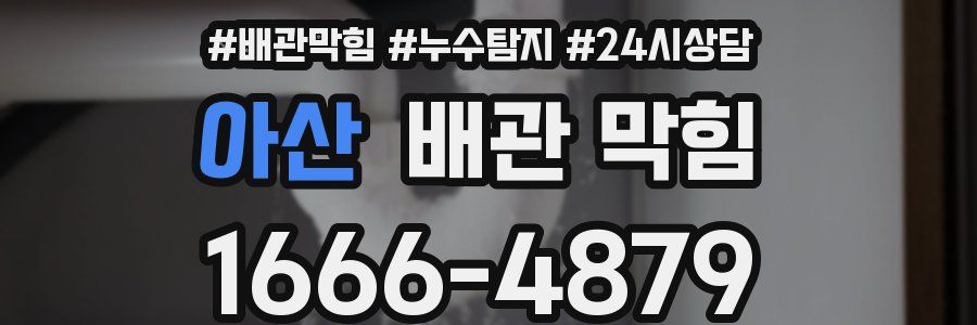 아산 배관 막힘