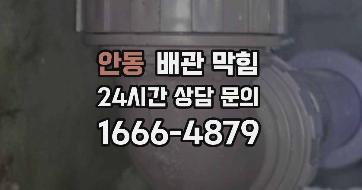 안동 배관 막힘