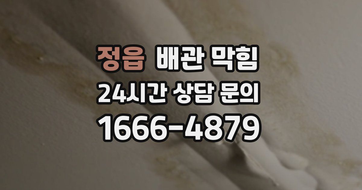 정읍 배관 막힘