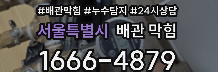 서울특별시 배관 막힘
