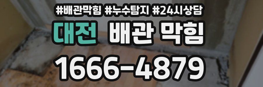 대전 배관 막힘