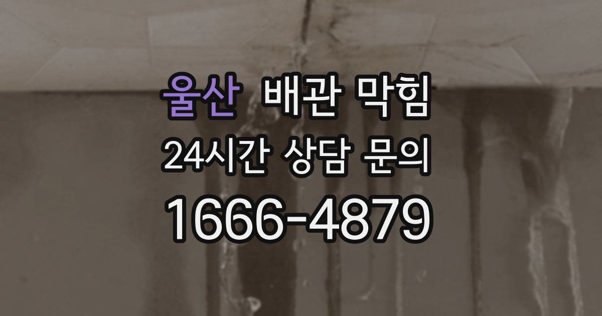 울산 배관 막힘