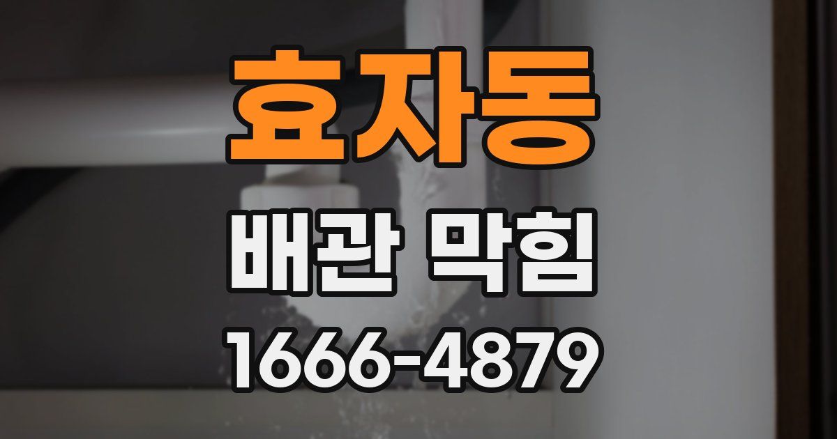 효자동 배관 막힘
