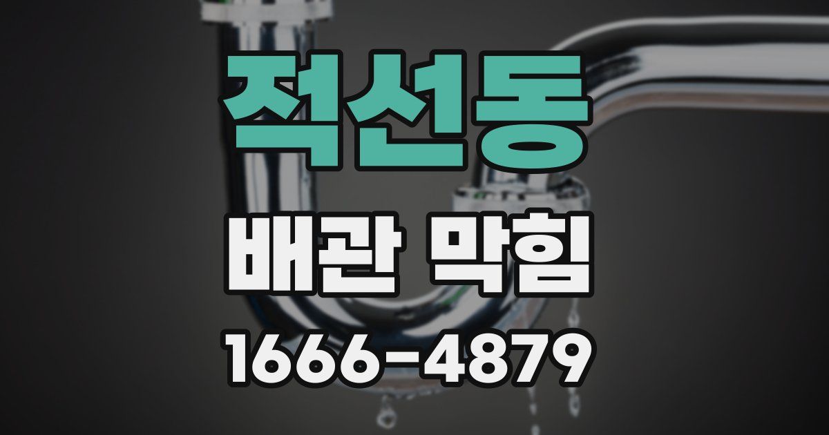 적선동 배관 막힘