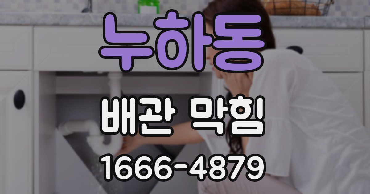 누하동 배관 막힘