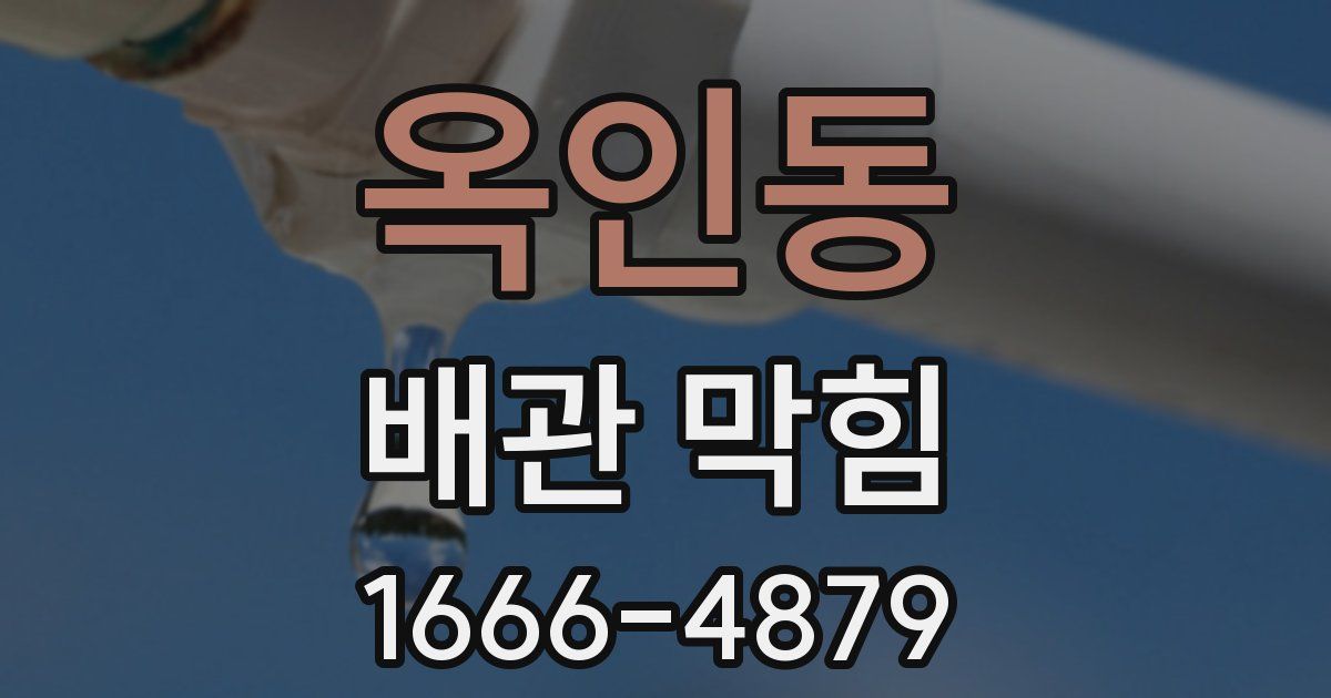 옥인동 배관 막힘