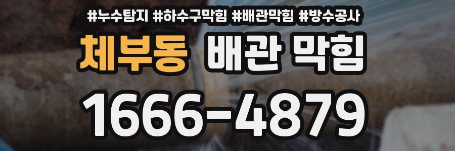 체부동 배관 막힘