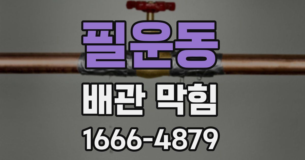필운동 배관 막힘