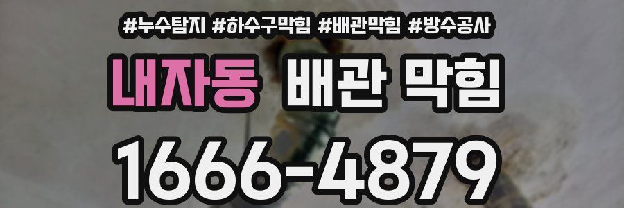 내자동 배관 막힘