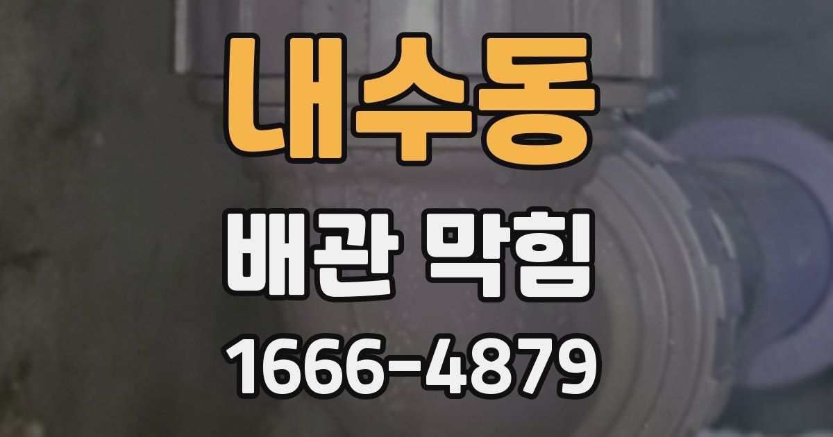 내수동 배관 막힘