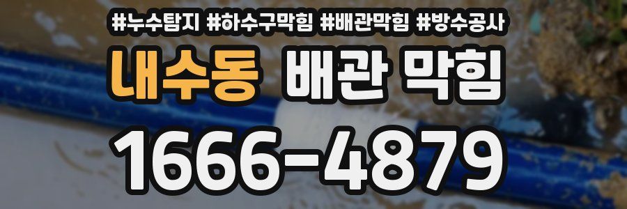내수동 배관 막힘