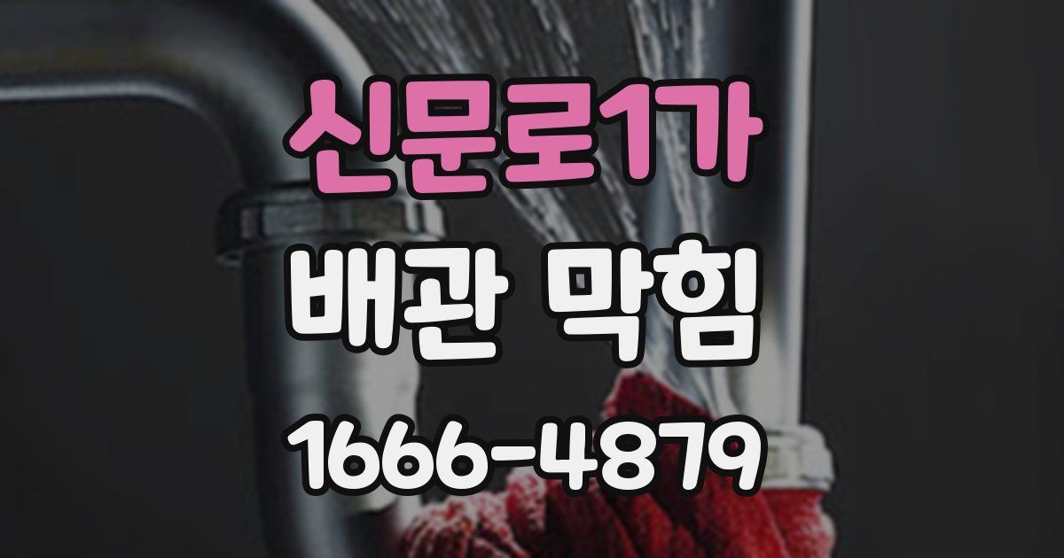 신문로1가 배관 막힘