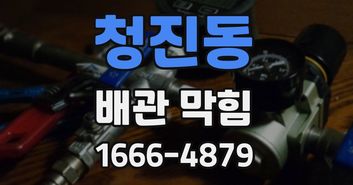 청진동 배관 막힘