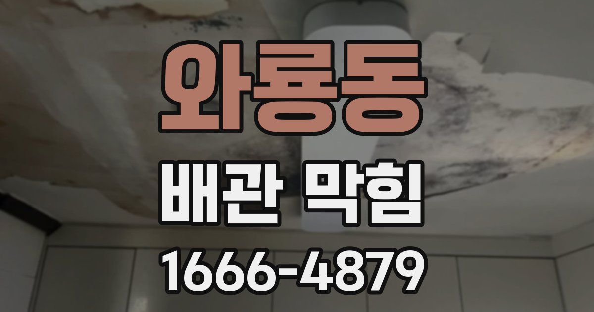 와룡동 배관 막힘