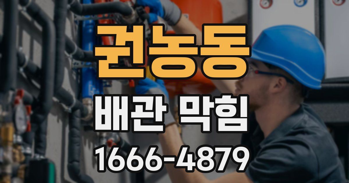 권농동 배관 막힘
