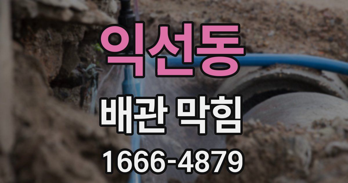 익선동 배관 막힘