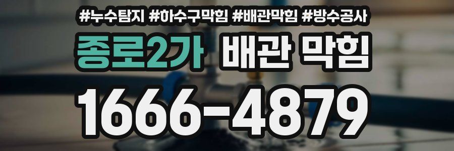 종로2가 배관 막힘