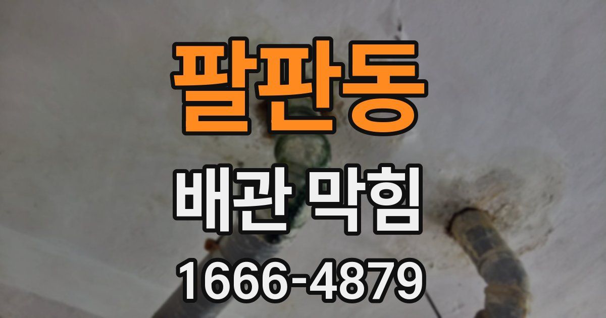 팔판동 배관 막힘