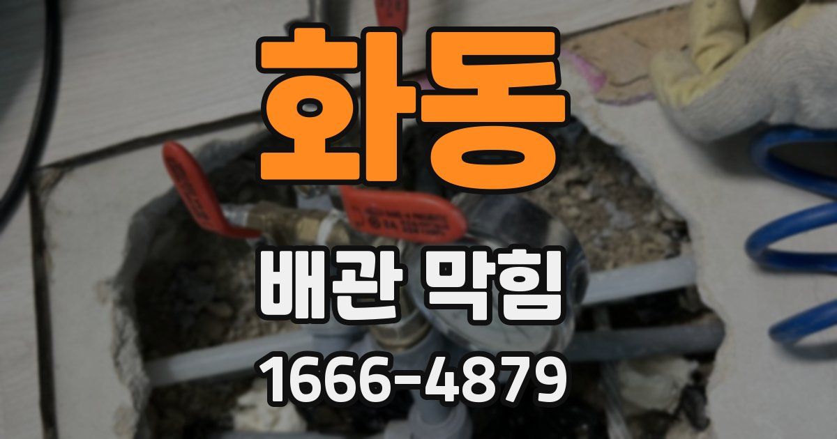 화동 배관 막힘