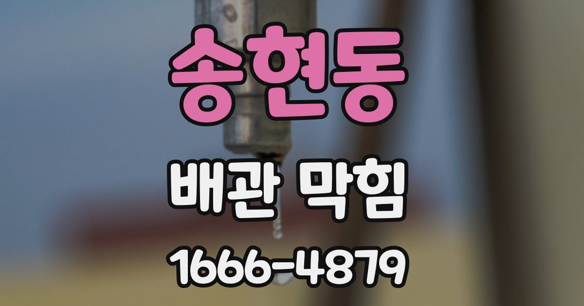 송현동 배관 막힘