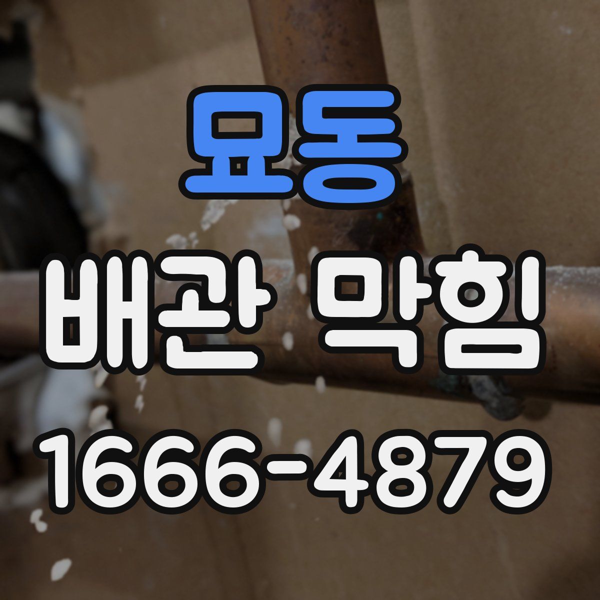 묘동 배관 막힘