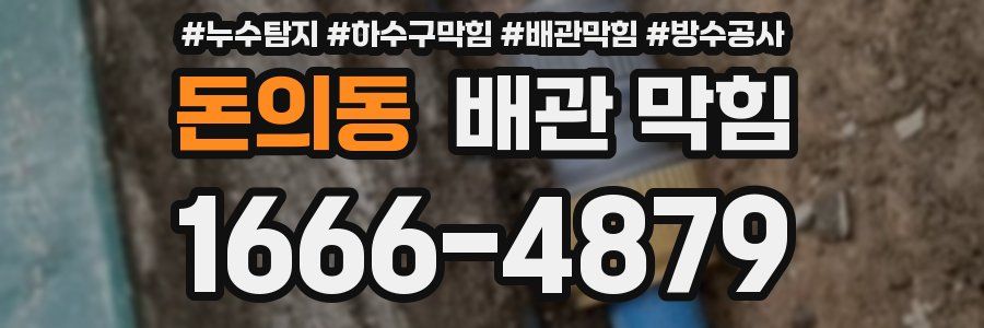 돈의동 배관 막힘