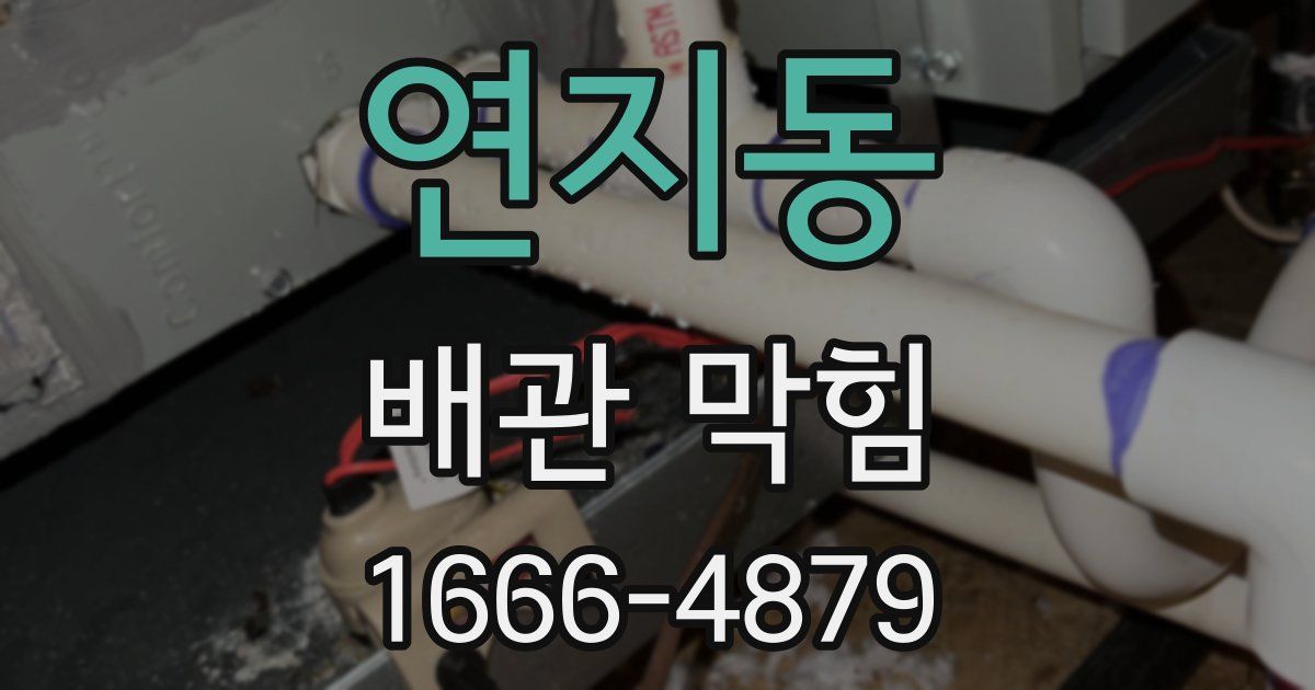 연지동 배관 막힘