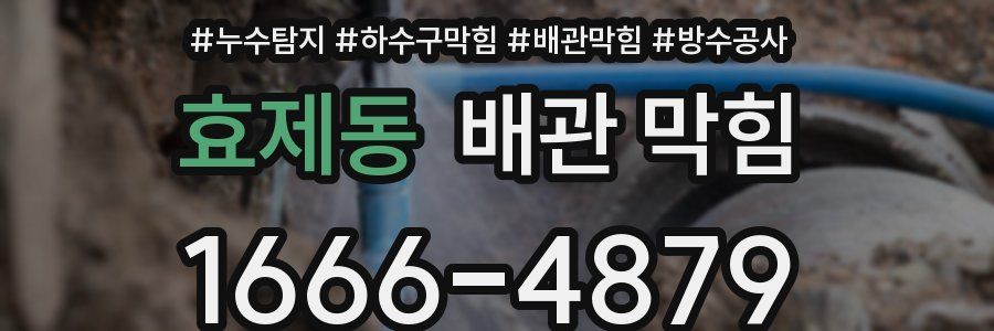 효제동 배관 막힘