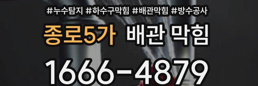 종로5가 배관 막힘