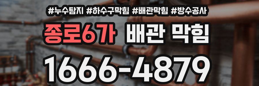 종로6가 배관 막힘