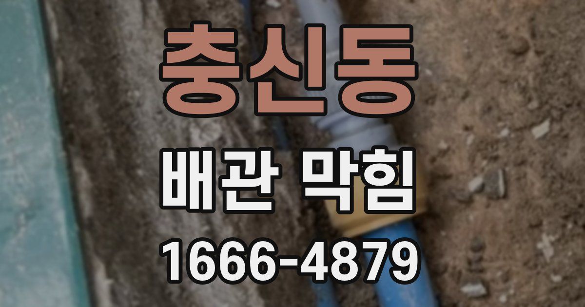 충신동 배관 막힘