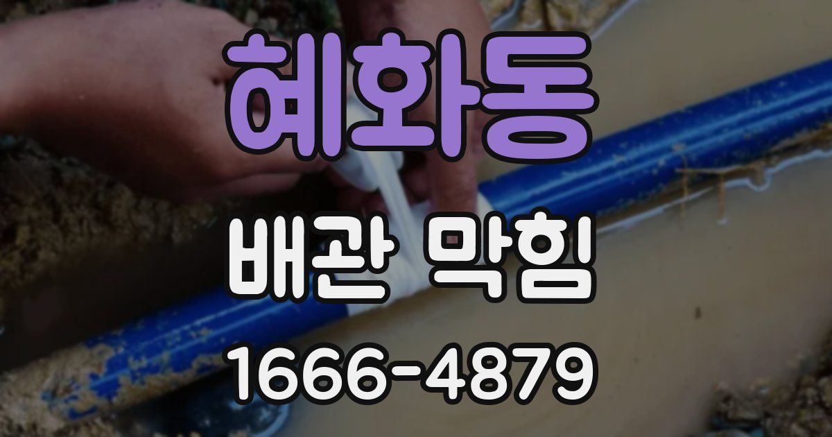 혜화동 배관 막힘