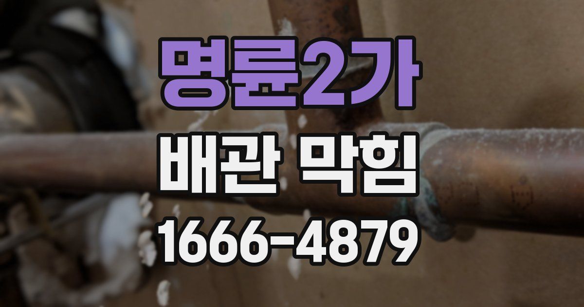 명륜2가 배관 막힘