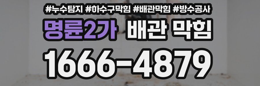 명륜2가 배관 막힘