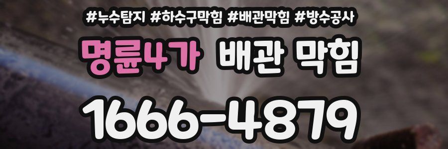 명륜4가 배관 막힘