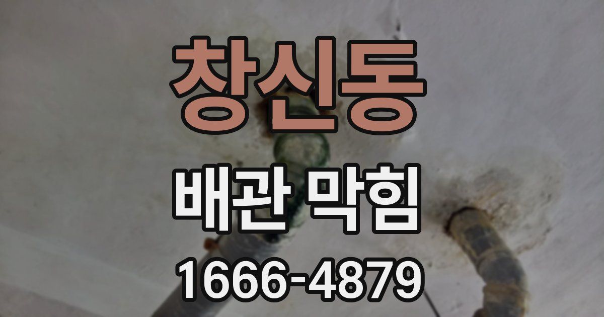 창신동 배관 막힘