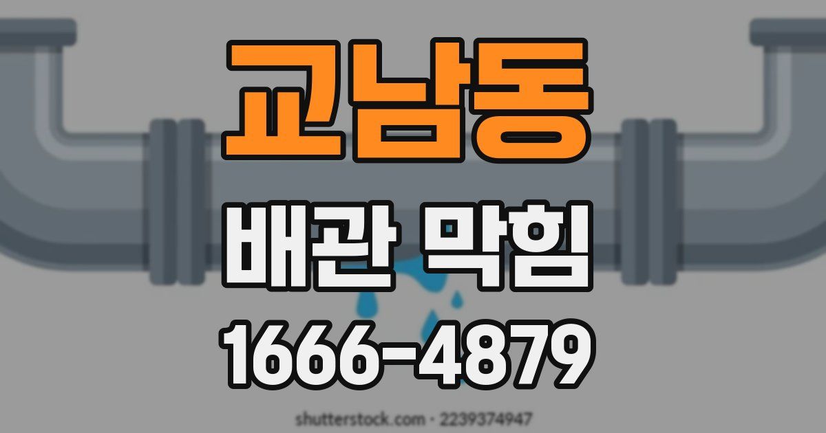 교남동 배관 막힘