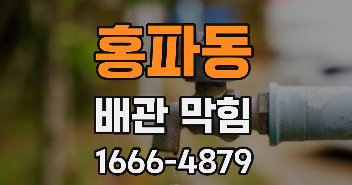 홍파동 배관 막힘