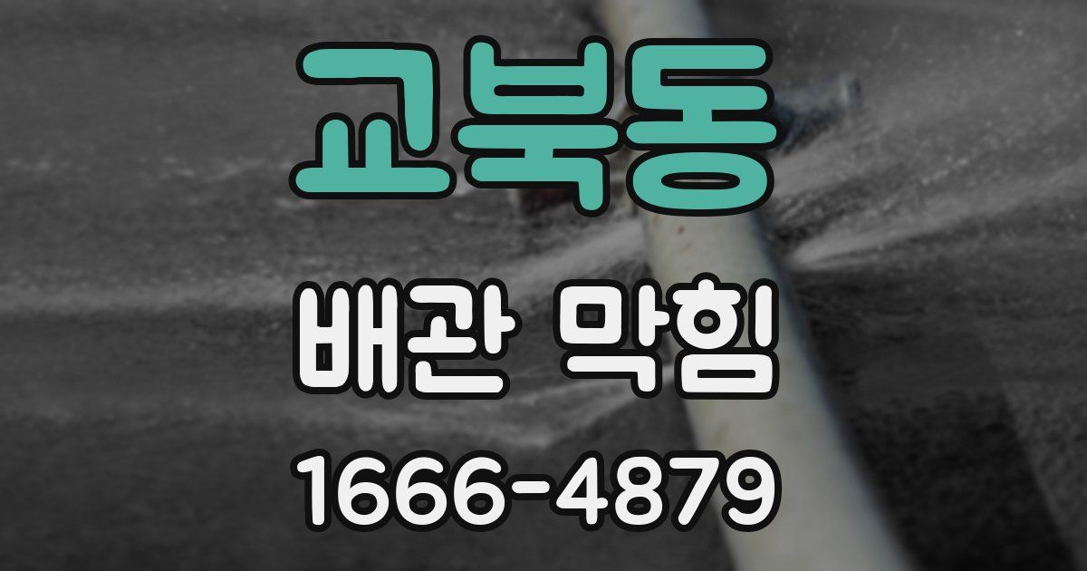 교북동 배관 막힘