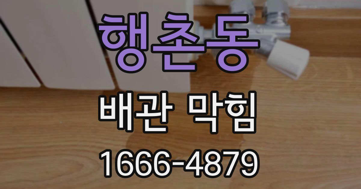 행촌동 배관 막힘