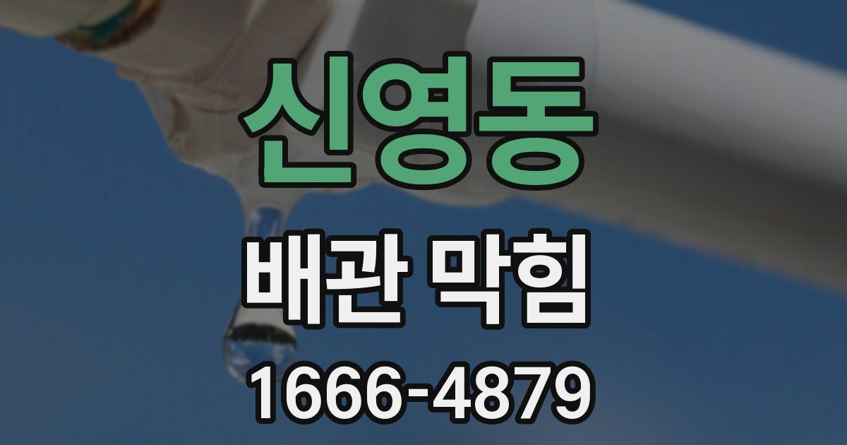 신영동 배관 막힘